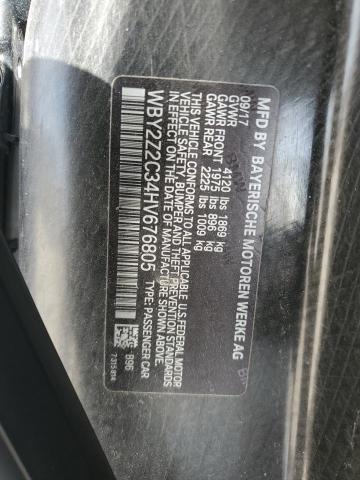 VIN WBY2Z2C34HV676805 2017 BMW I8 no.13