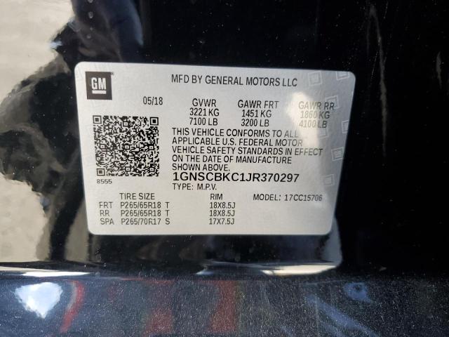 2018 Chevrolet Tahoe C1500 Lt VIN: 1GNSCBKC1JR370297 Lot: 59936104