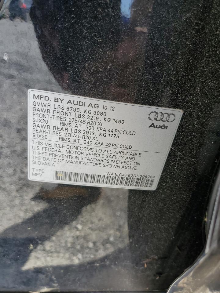 WA1LGAFE2DD006764 2013 Audi Q7 Premium Plus