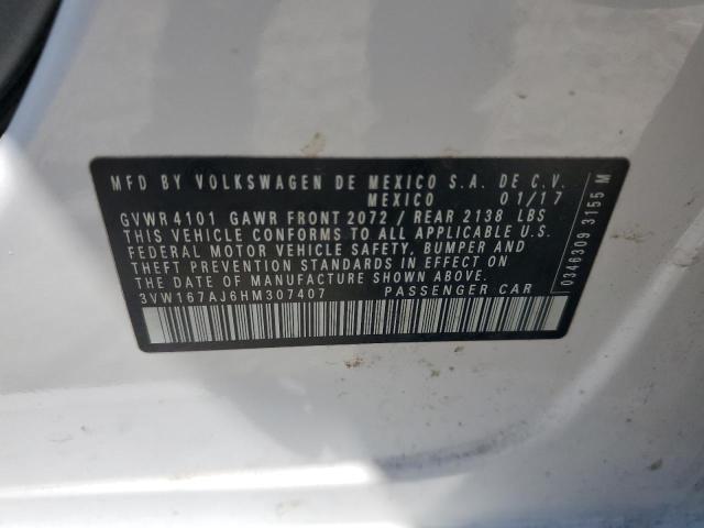 2017 Volkswagen Jetta S VIN: 3VW167AJ6HM307407 Lot: 60843004