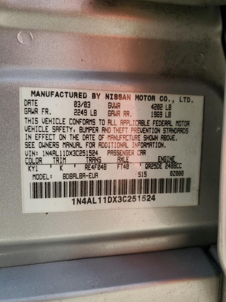 1N4AL11DX3C251524 2003 Nissan Altima Base