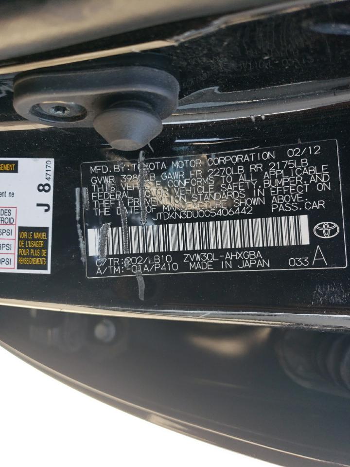 JTDKN3DU0C5406442 2012 Toyota Prius