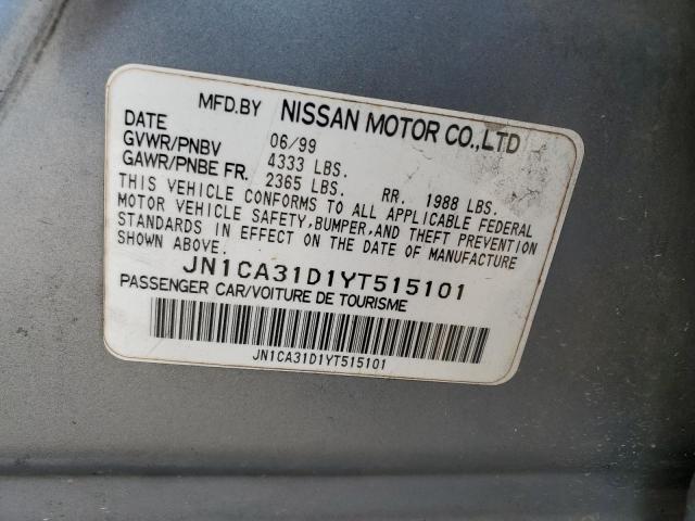 2000 Nissan Maxima Gle VIN: JN1CA31D1YT515101 Lot: 57522784