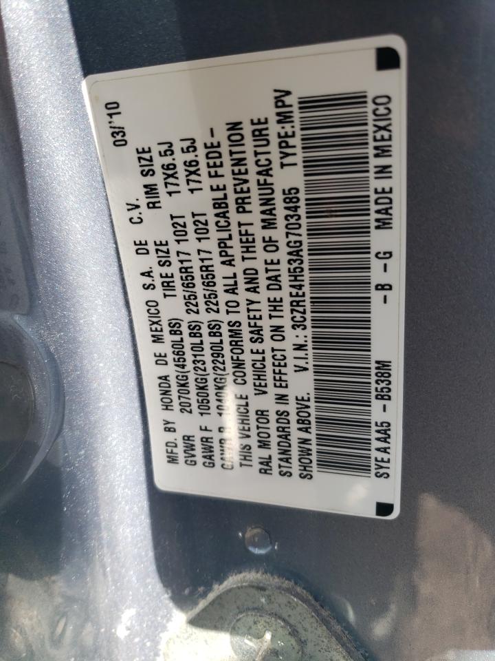 3CZRE4H53AG703485 2010 Honda Cr-V Ex