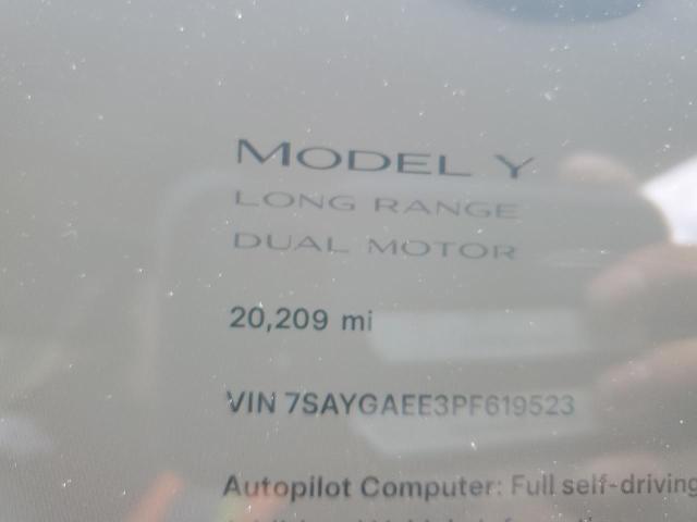 2023 Tesla Model Y VIN: 7SAYGAEE3PF619523 Lot: 59075484