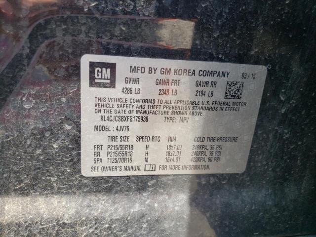 2015 Buick Encore VIN: KL4CJCSBXFB175938 Lot: 61067454