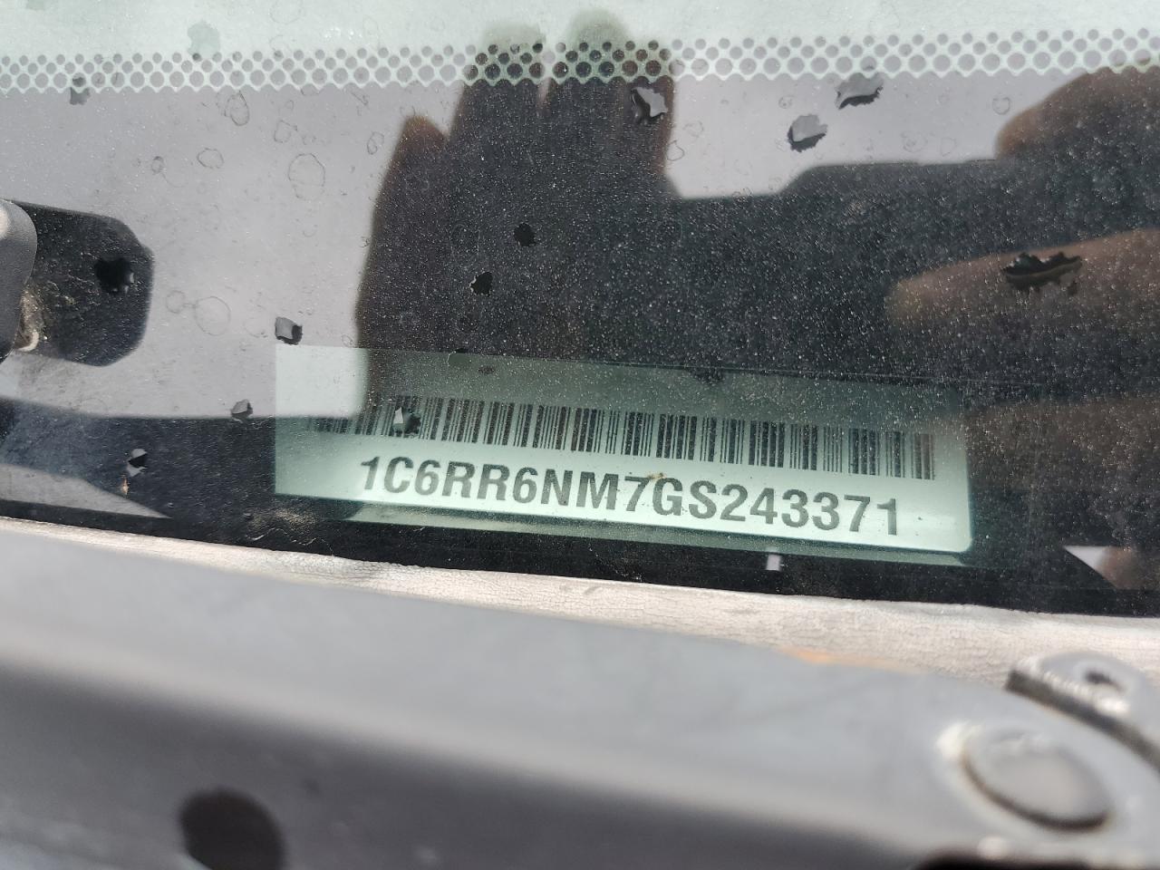 1C6RR6NM7GS243371 2016 Ram 1500 Laramie