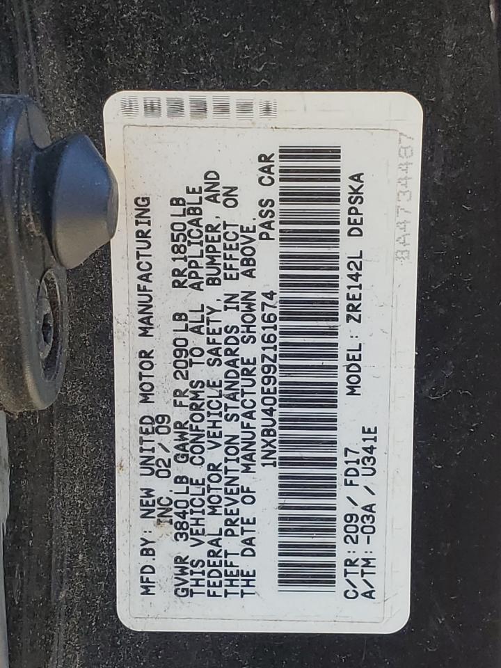 1NXBU40E99Z161674 2009 Toyota Corolla Base