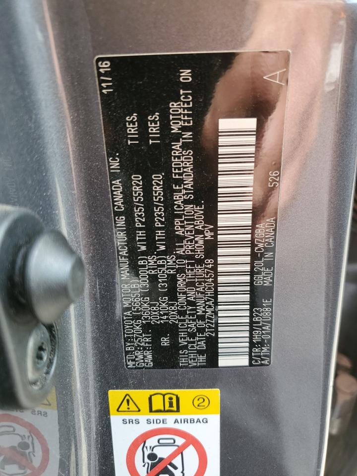 2T2ZZMCA7HC045748 2017 Lexus Rx 350 Base