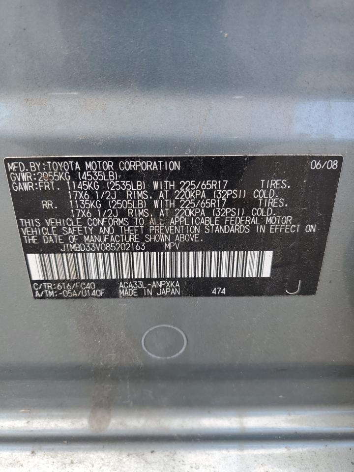 JTMBD33V085202163 2008 Toyota Rav4