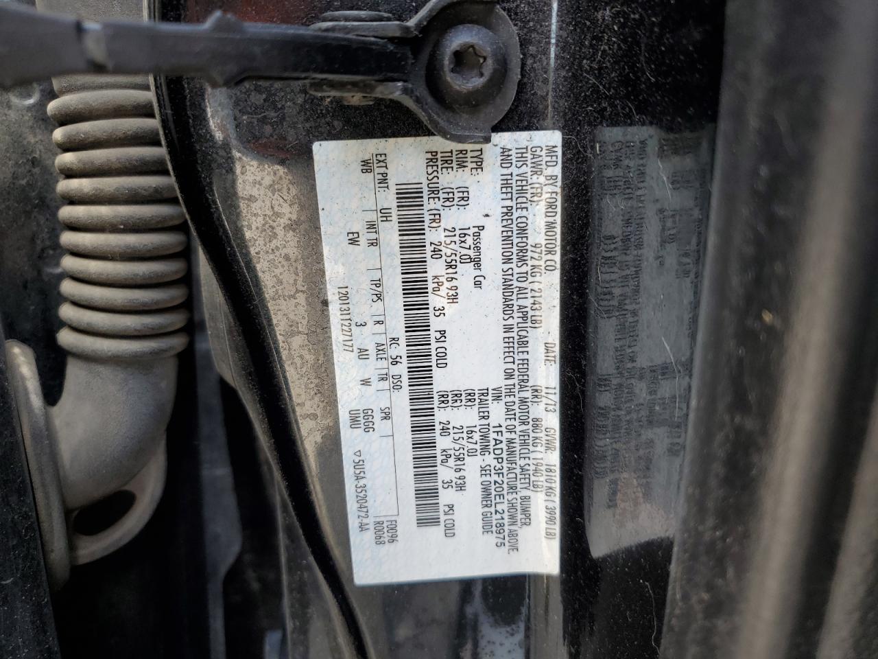 1FADP3F20EL218975 2014 Ford Focus Se