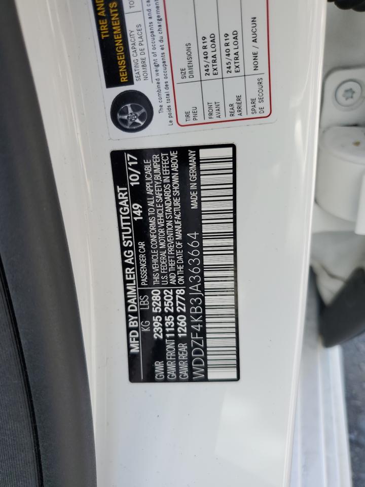 WDDZF4KB3JA363664 2018 Mercedes-Benz E 300 4Matic