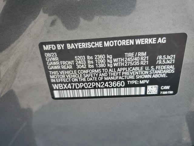 2023 BMW X3 Sdrive30I VIN: WBX47DP02PN243660 Lot: 59055704