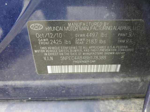 2011 Hyundai Sonata Se VIN: 5NPEC4AB4BH178388 Lot: 59089084