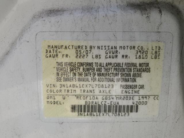 2007 Nissan Sentra 2.0 VIN: 3N1AB61EX7L708123 Lot: 58091164