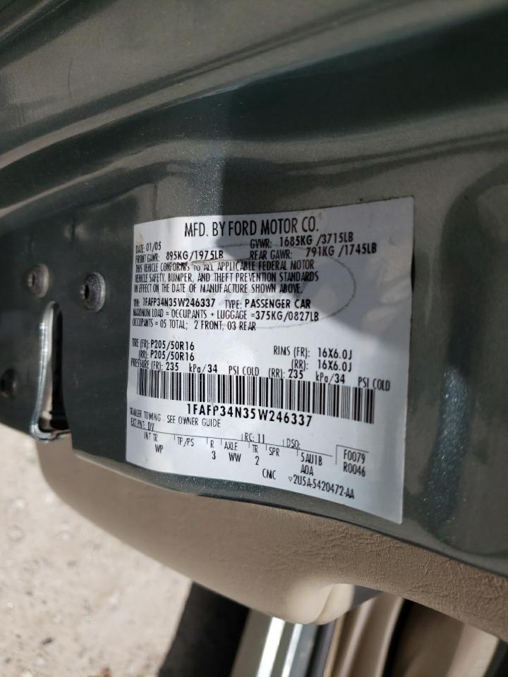 1FAFP34N35W246337 2005 Ford Focus Zx4