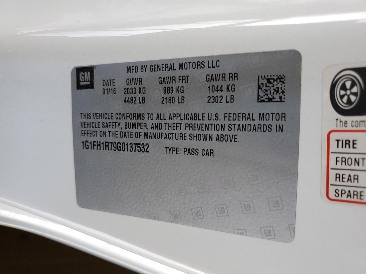 2016 Chevrolet Camaro Ss vin: 1G1FH1R79G0137532