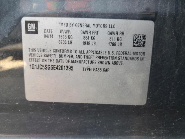 2014 Chevrolet Sonic Lt VIN: 1G1JC5SG6E4201395 Lot: 57476674