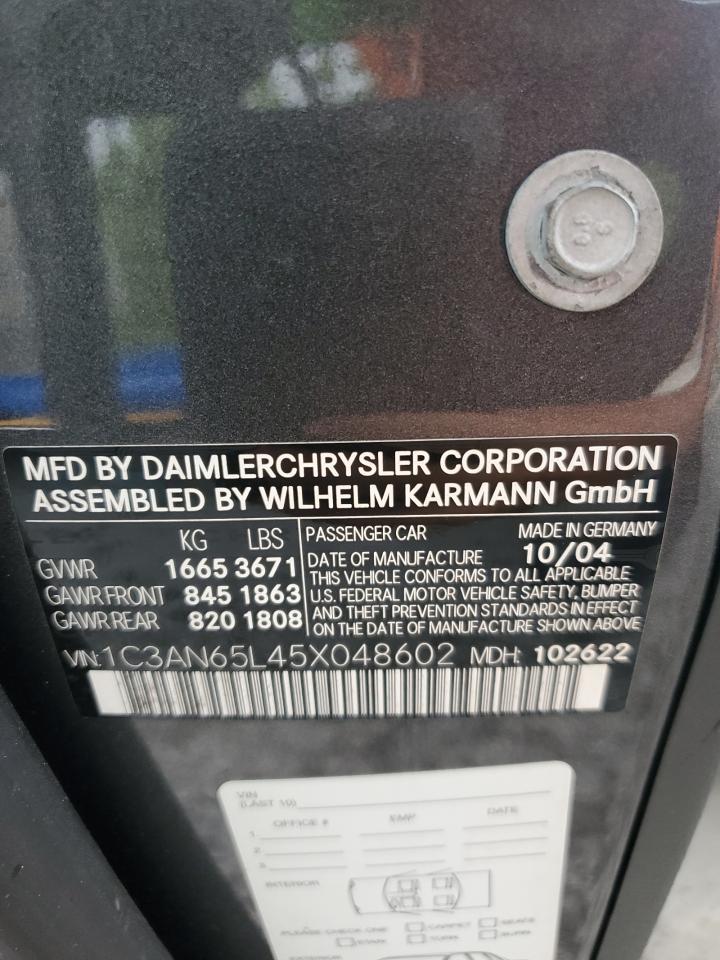 1C3AN65L45X048602 2005 Chrysler Crossfire Limited