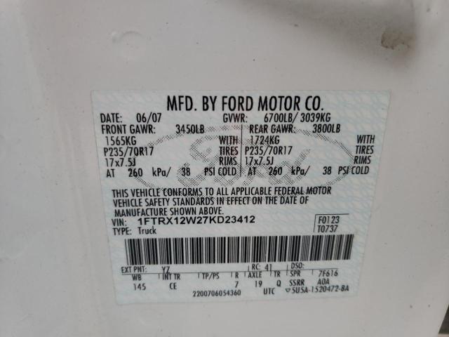 1FTRX12W27KD23412 2007 Ford F150