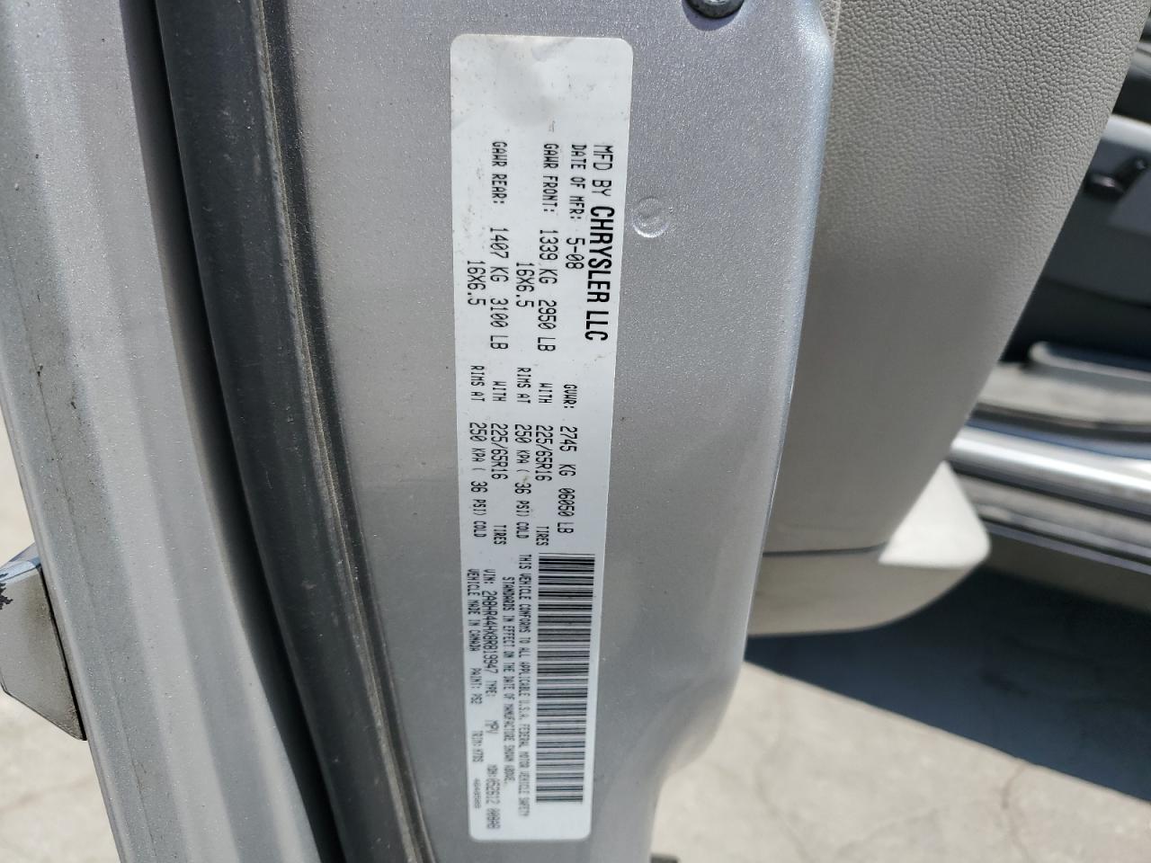 2A8HR44HX8R819947 2008 Chrysler Town & Country Lx