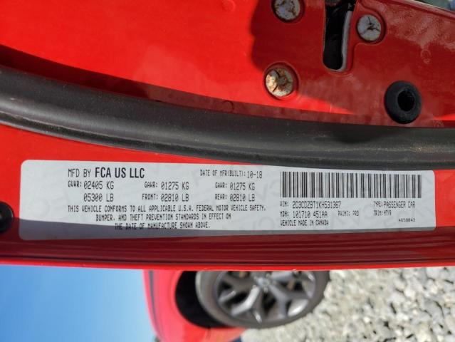 2019 Dodge Challenger R/T VIN: 2C3CDZBT1KH531367 Lot: 58739724