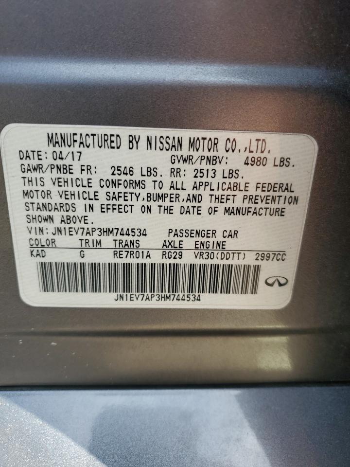 JN1EV7AP3HM744534 2017 Infiniti Q50 Premium