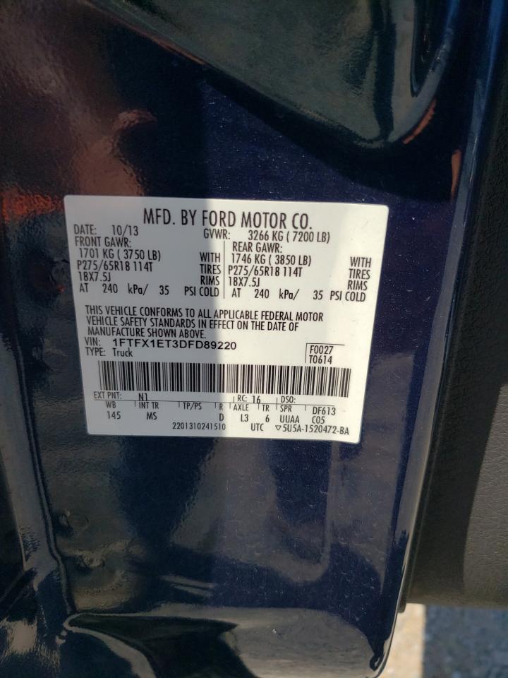 1FTFX1ET3DFD89220 2013 Ford F150 Super Cab