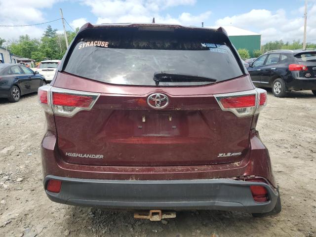 VIN 5TDJKRFH5ES013847 2014 Toyota Highlander, Xle no.6