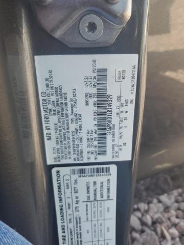 VIN 3FA6P0HD1LR149329 2020 Ford Fusion, SE no.12