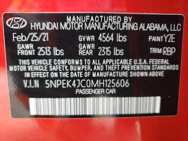 2021 Hyundai Sonata N Line VIN: 5NPEK4JC0MH125606 Lot: 58649094