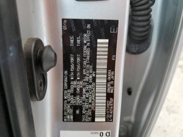 2016 Toyota 4Runner Sr5/Sr5 Premium VIN: JTEBU5JR4G5364700 Lot: 59743254