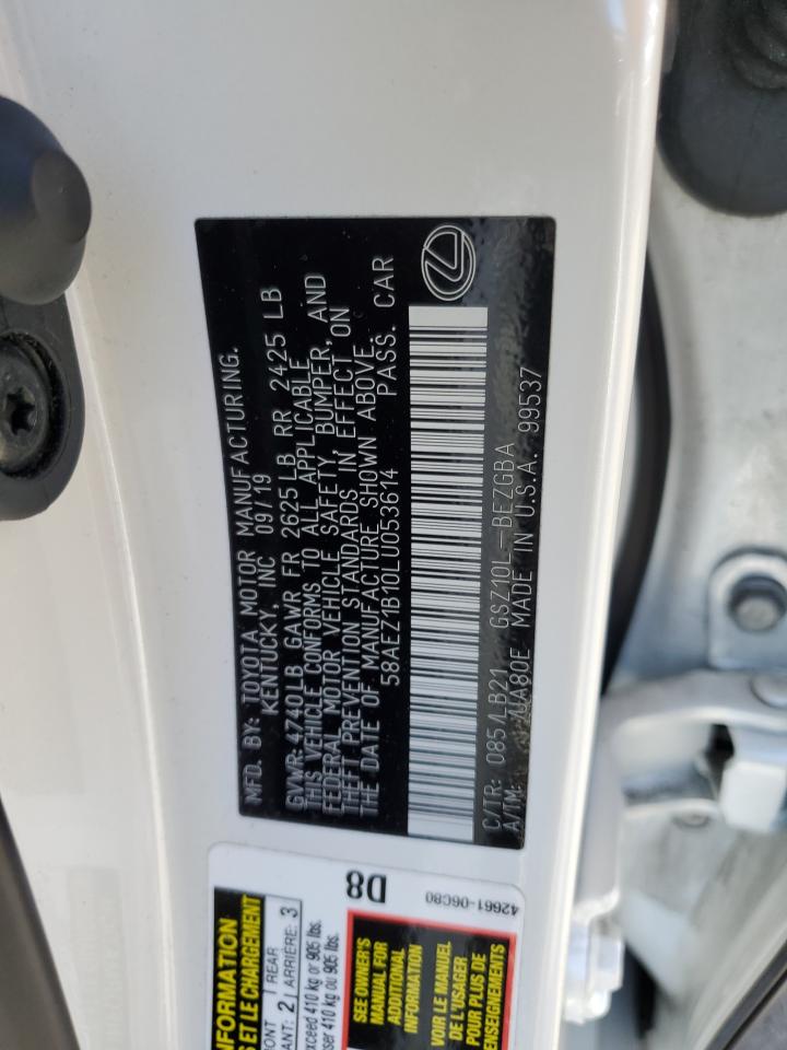 58AEZ1B10LU053614 2020 Lexus Es 350 Luxury