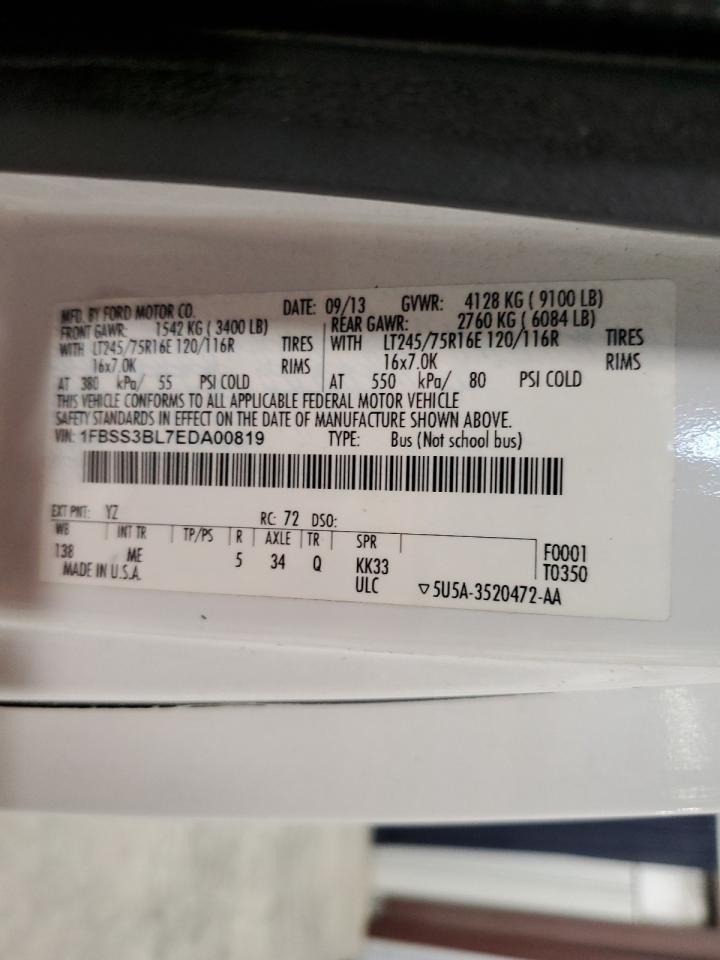 1FBSS3BL7EDA00819 2014 Ford Econoline E350 Super Duty Wagon