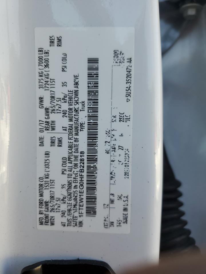 1FTEW1EG0HFB22818 FORD F-150 2017