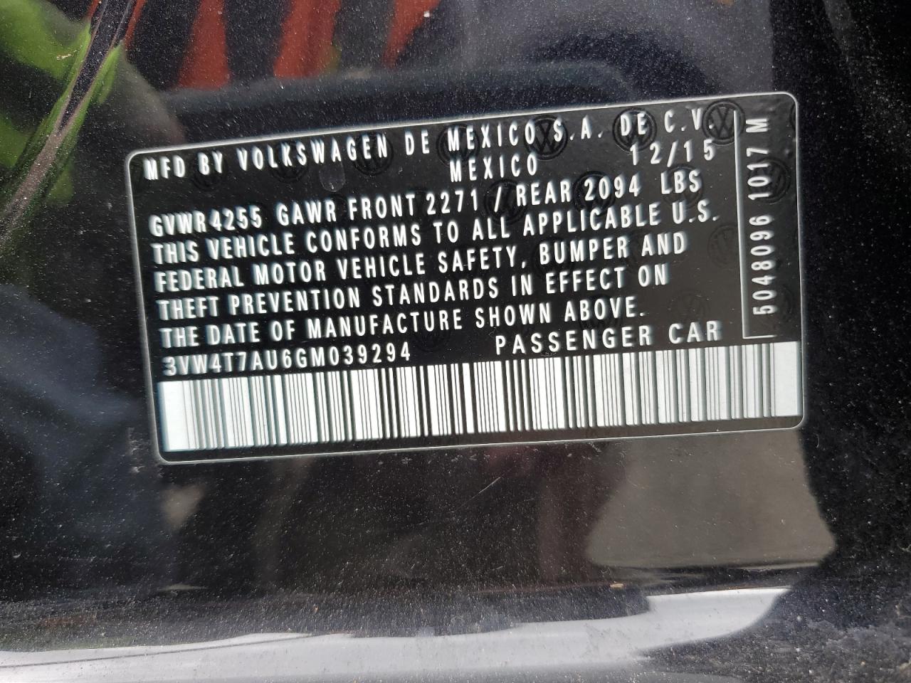 3VW4T7AU6GM039294 2016 Volkswagen Gti S/Se