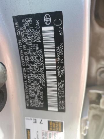 2018 Toyota Prius Prime VIN: JTDKARFP0J3072296 Lot: 58303034