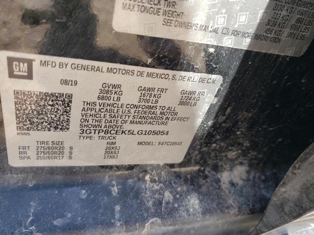 2020 GMC Sierra C1500 Elevation VIN: 3GTP8CEK5LG105054 Lot: 58955554