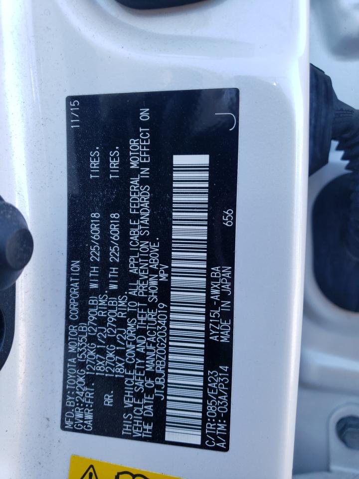 JTJBJRBZ0G2034019 2016 Lexus Nx 300H