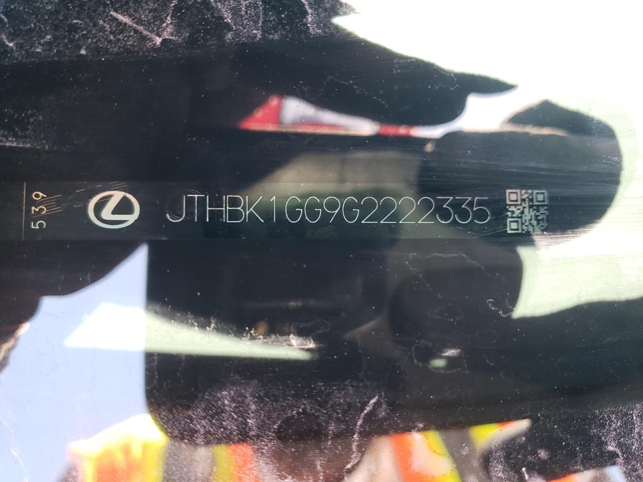 JTHBK1GG9G2222335 2016 Lexus Es 350