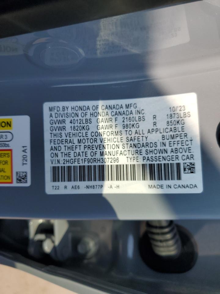2HGFE1F90RH307296 2024 Honda Civic Touring 2HGFE1F90RH307296 2024 Honda Civic Touring