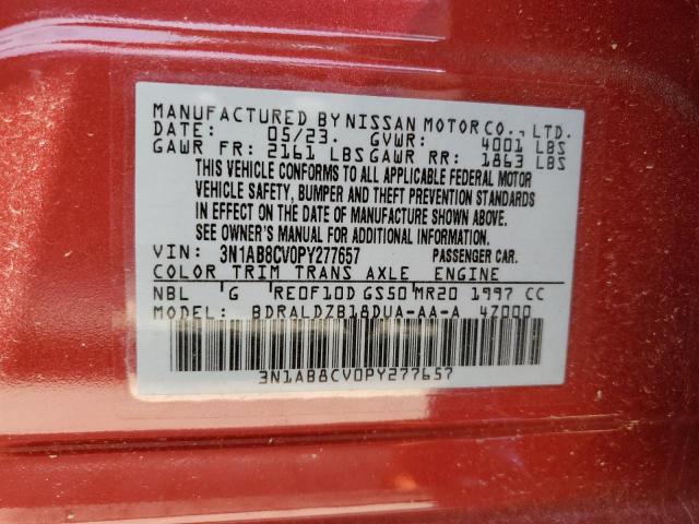 2023 Nissan Sentra Sv VIN: 3N1AB8CV0PY277657 Lot: 58396964