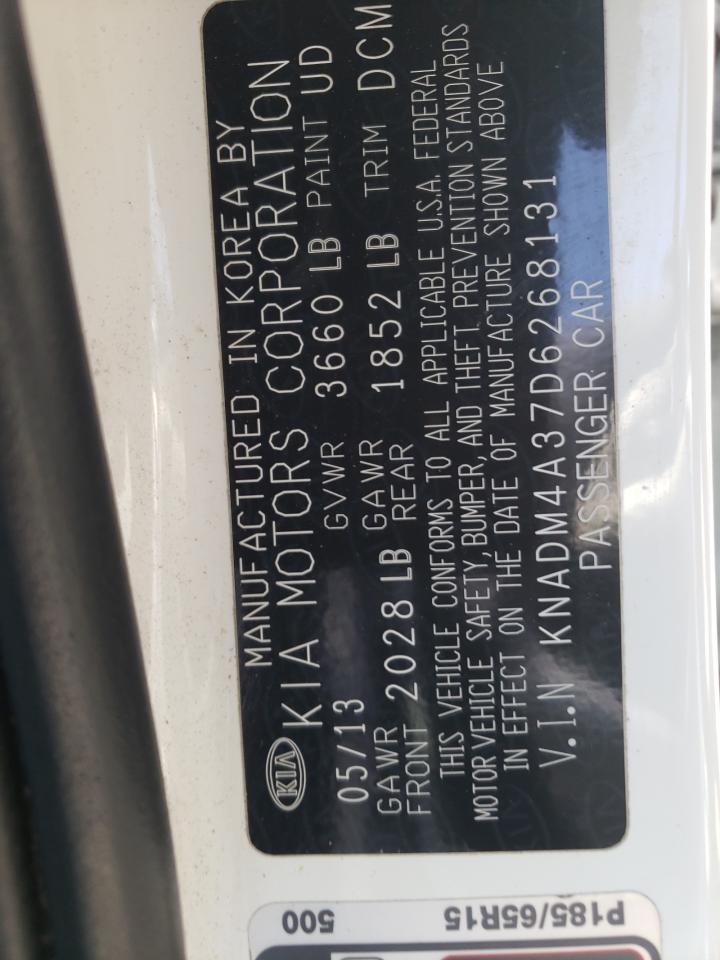 KNADM4A37D6268131 2013 Kia Rio Lx