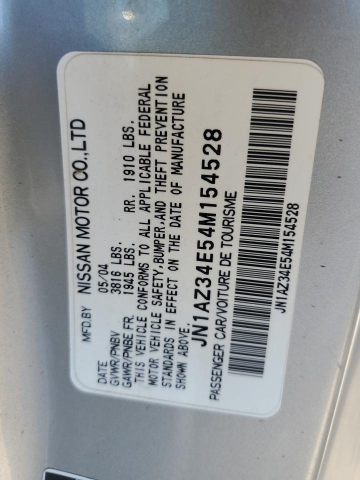 JN1AZ34E54M154528 2004 Nissan 350Z Coupe