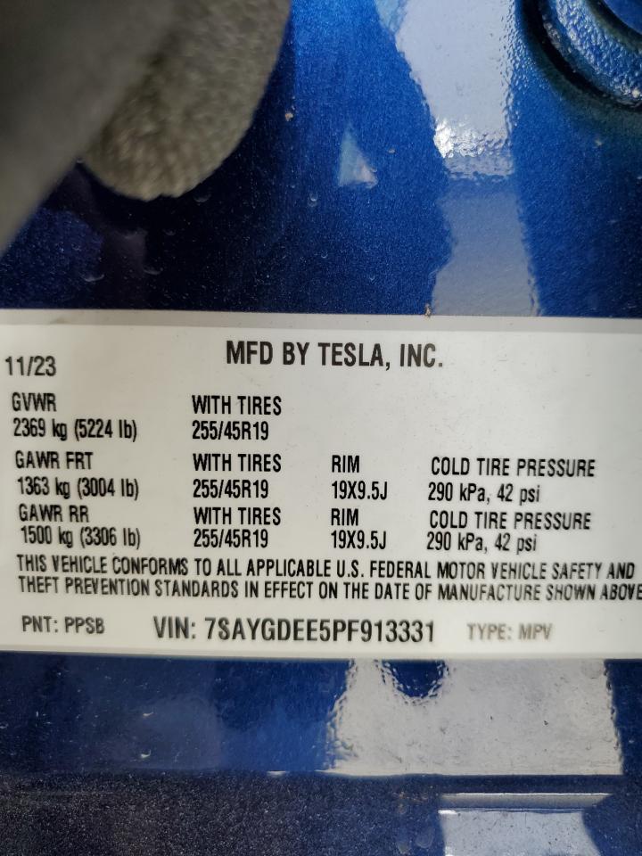 7SAYGDEE5PF913331 2023 Tesla Model Y