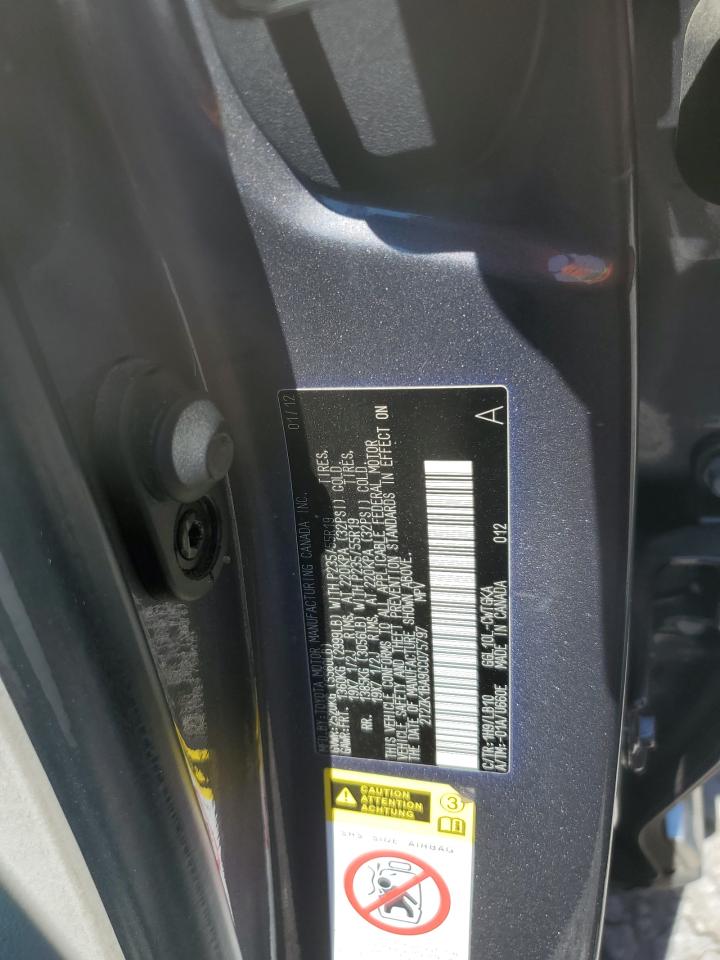 2T2ZK1BA9CC075797 2012 Lexus Rx 350