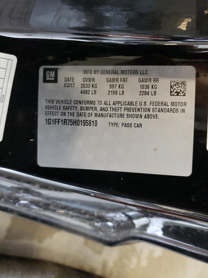 1G1FF1R75H0195810 2017 Chevrolet Camaro Ss