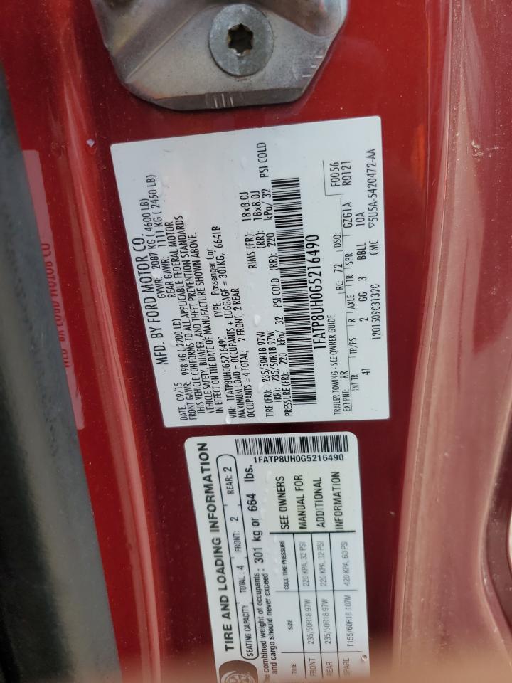 1FATP8UH0G5216490 2016 Ford Mustang