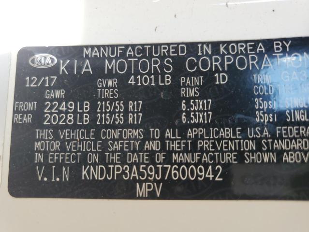 2018 Kia Soul + VIN: KNDJP3A59J7600942 Lot: 59503694