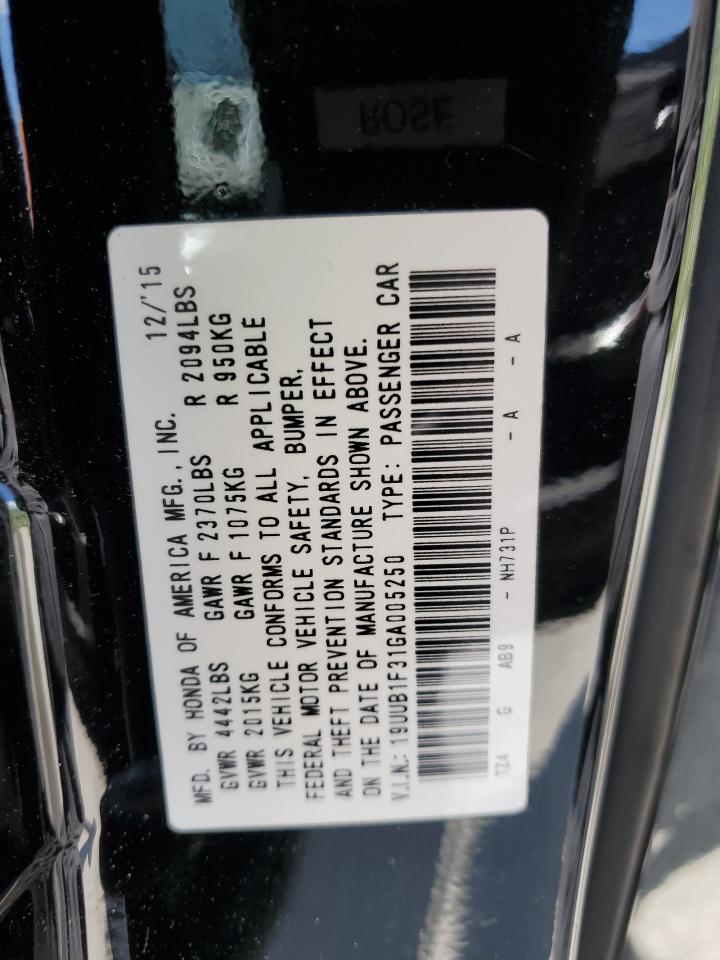 19UUB1F31GA005250 2016 Acura Tlx